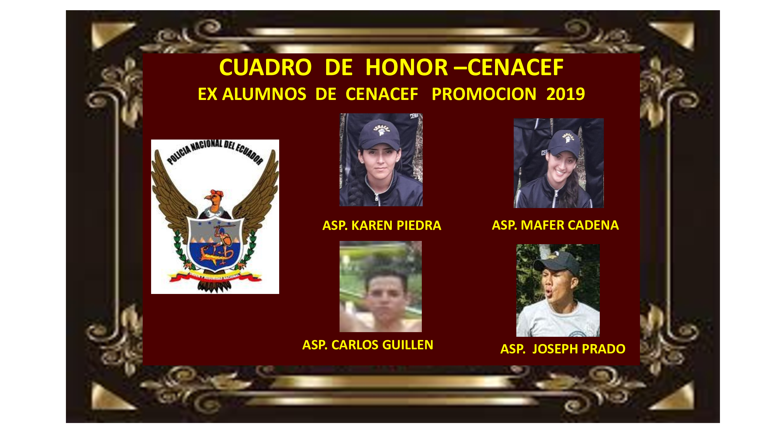 Cuadro de Honor - 2019